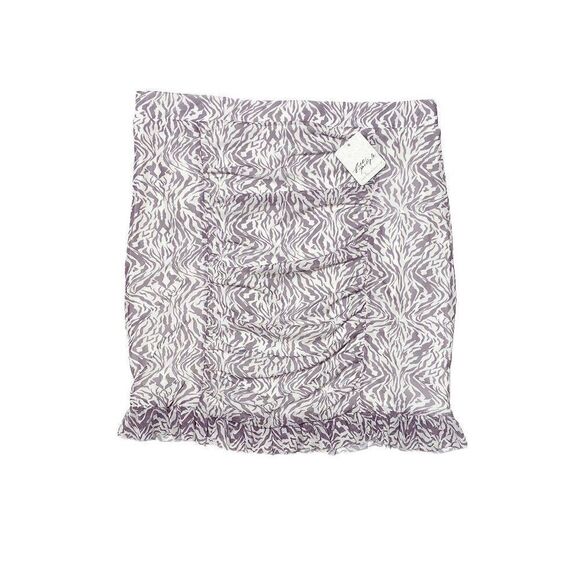 FREE PEOPLE Women's Romi Mesh Mini Skirt In Zebra Combo - Picture 4 of 4